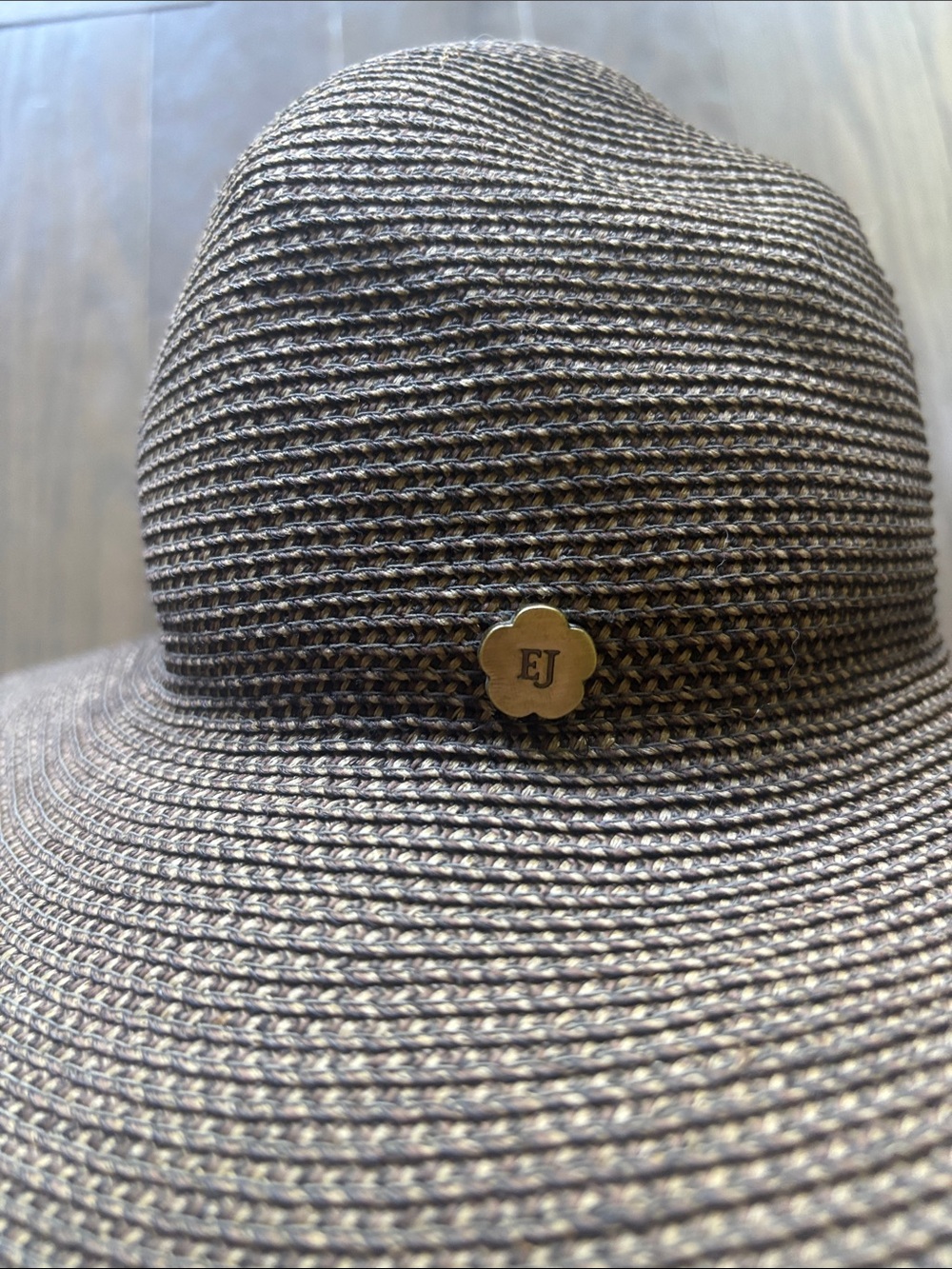 Eric javitz brown woven straw packable hat size large (rubbed off tag) - Picture 14 of 14